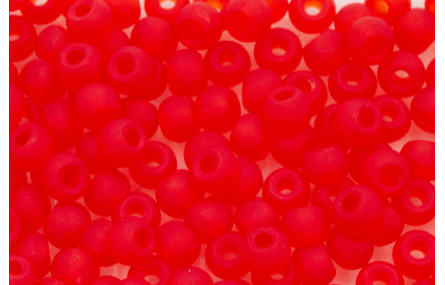 10 gramos de Abalorio cristal 4mm Rojo Glaseado