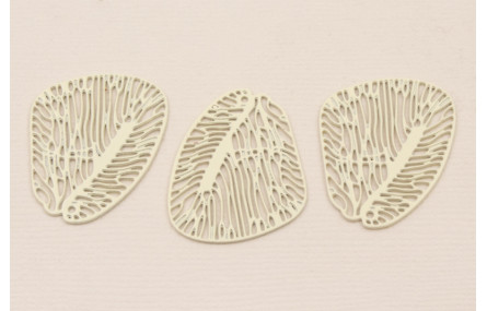 Cuenta Ala Redondeada Mariposa 30*22 Blanco Roto