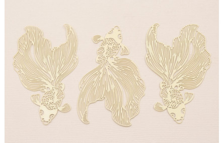 Colgante Pez Tropical Plano 60*35mm Beige