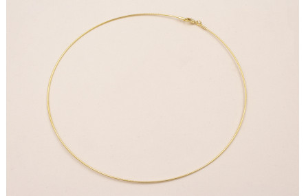 Collar Hilo de 1mm Dorado con cierre Mosquetón