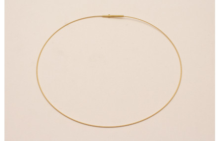 Collar acero espiral 1,4mm*42cms Oro