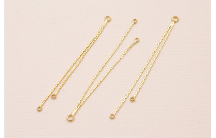 Fleco de 2 vías con anillas  55mm Oro Mate