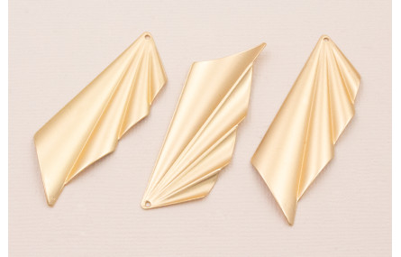 Fleco metálico ondulado 60*15mm Dorado Mate