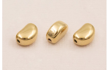 Pepita transversal Acero Inox. 316L 9*6mm Baño Oro