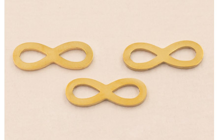 Símbolo Infinito Acero Inox 15*6mm Oro