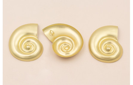 Caracola  con Anilla de 46*35mm Oro Mate