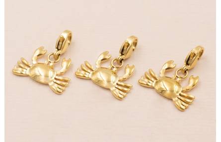 Colgante Cangrejo Acero Inox 316L 16*12mm Oro