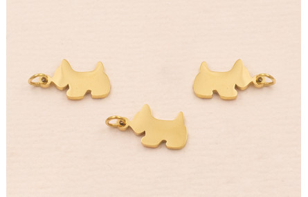 Colgante Perro Golden Terrier Acero 316L 10*7 Oro