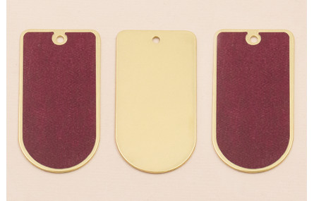 Pieza 50*25 Oro mate color Granate