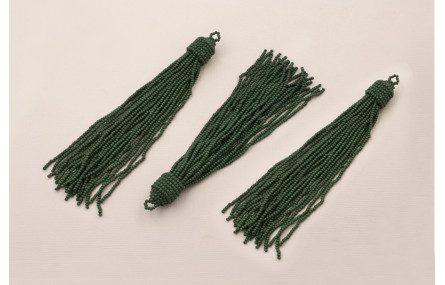 Fleco de Abalorio de 120mm  Verde