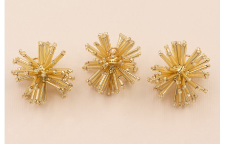 Estrella de Abalorio Dorado de 30mm diámetro