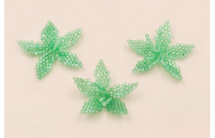 Flor Microtubos de 30mm Verde