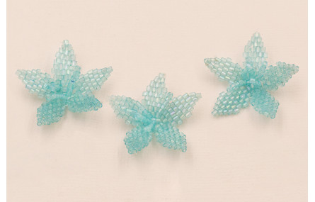 Flor Microtubos de 30mm Turquesa