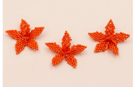 Flor Microtubos de 30mm Naranja