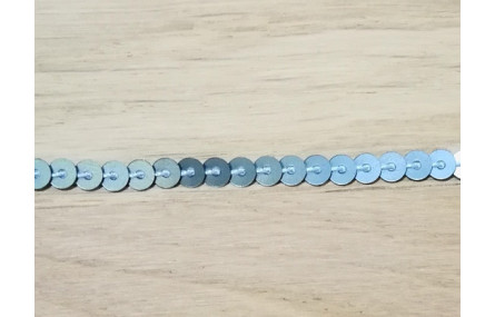 Tira de lentejuelas de 4mm Gris chapa Metal